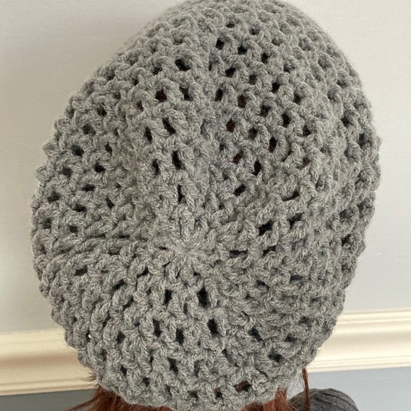 Gray Slouchy Beanie - Soft Warm  Beanie  Teen / Adult - INVENTORY REDUCTION SALE - Picture 4 of 9